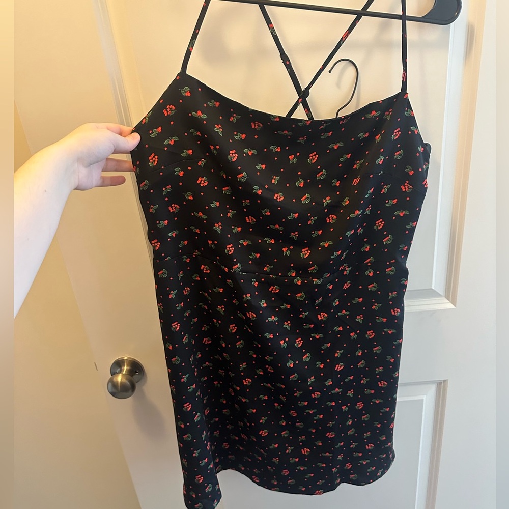 Cider cherry cross back dress
